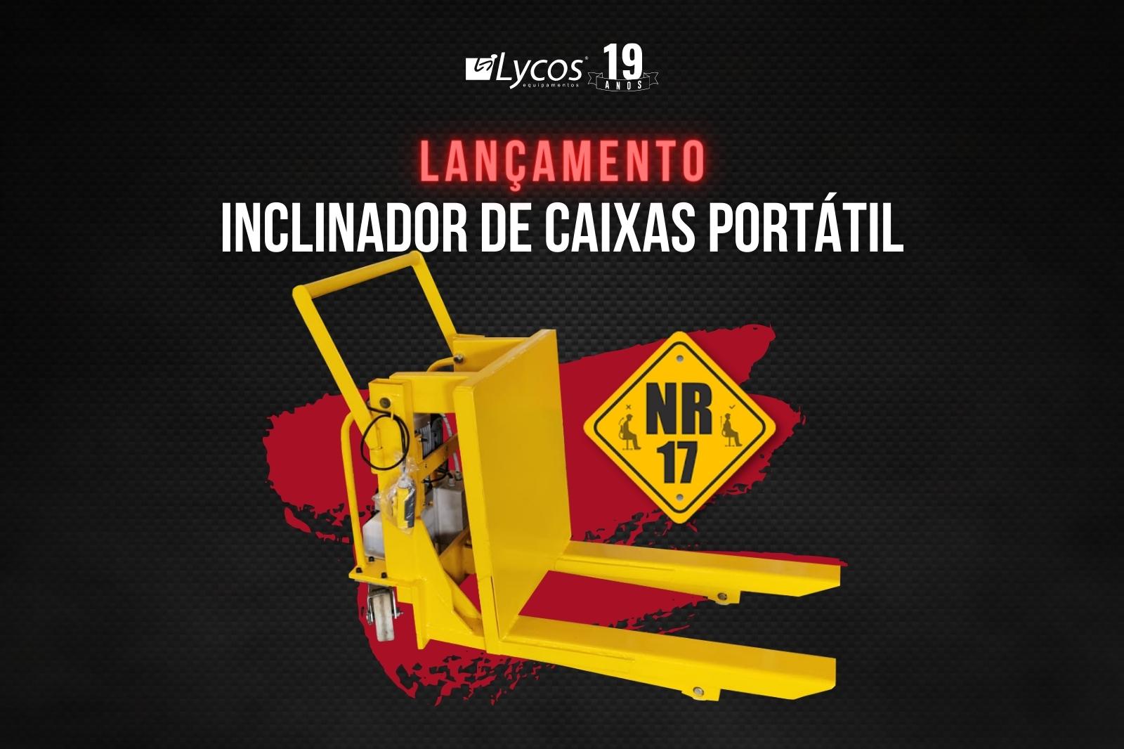 Lançamento Inclinador de Caixas Portátil