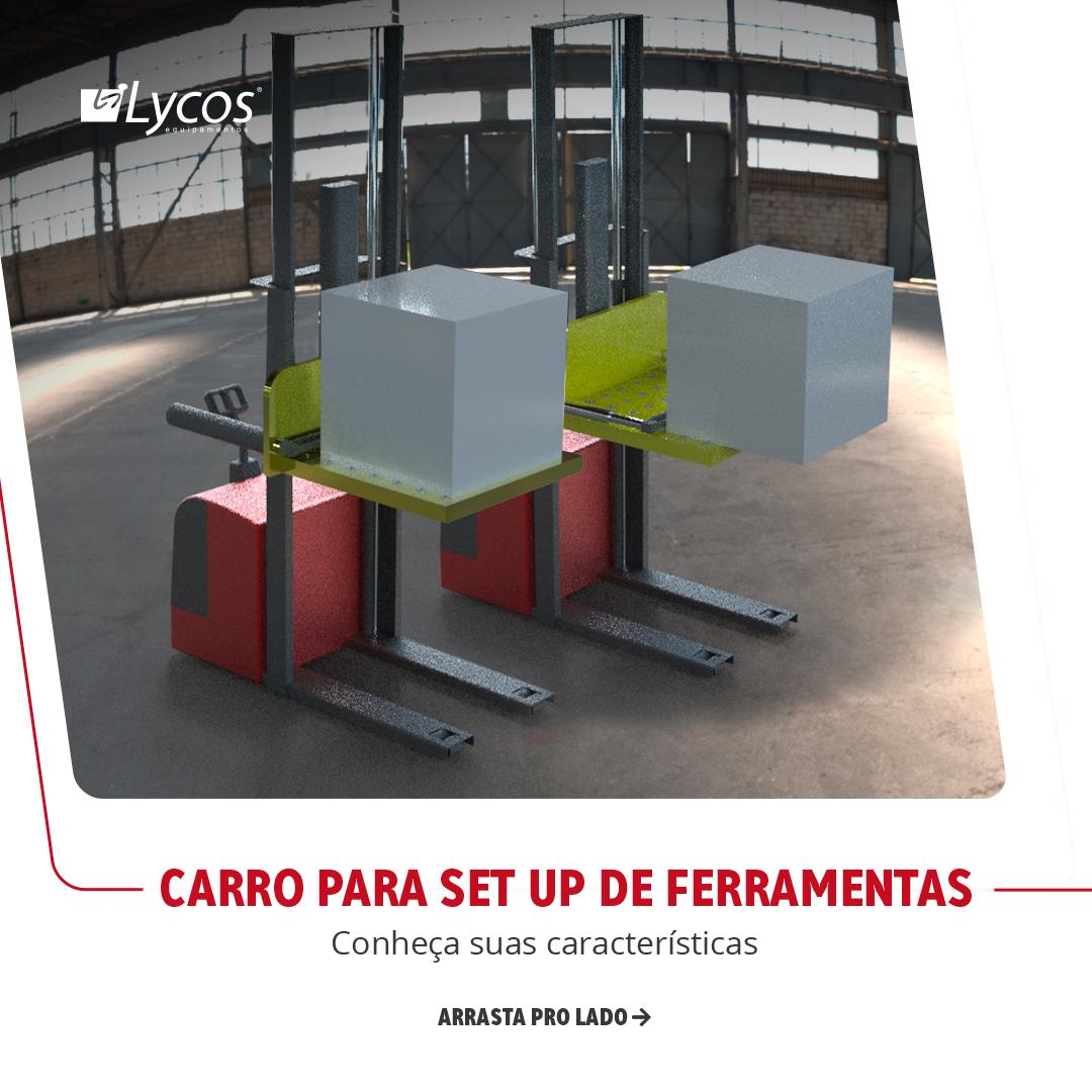 Carro para set up de ferramentas