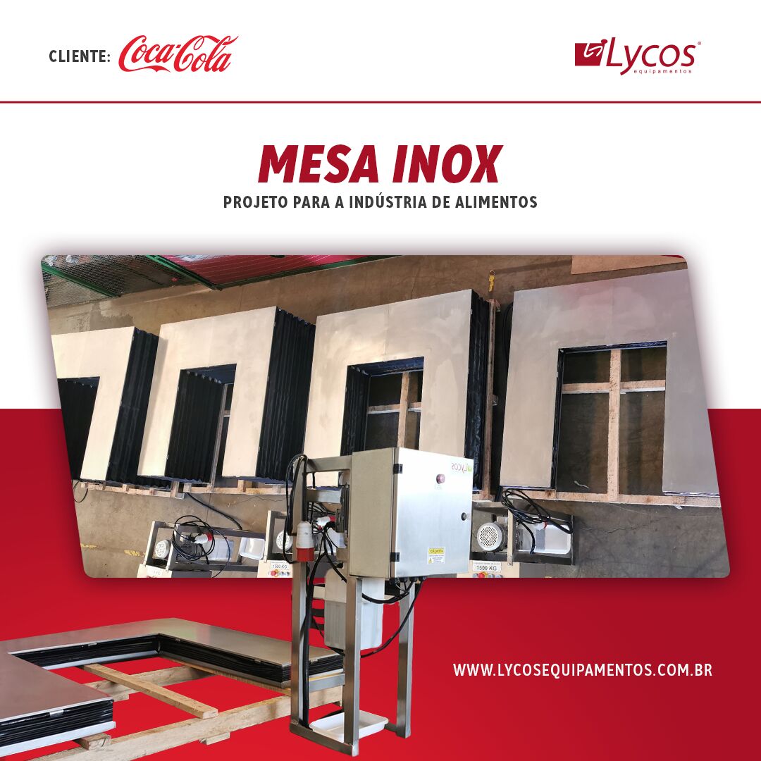 Mesa de Inox para a Coca Cola
