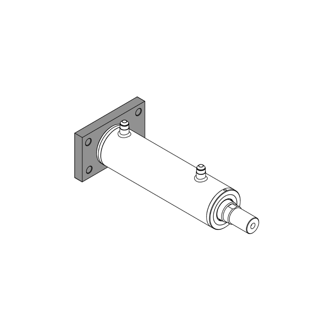 Flange Retangular Traseira