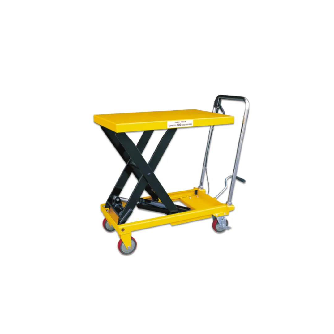 Mesa elevatória manual PTA500 de tesoura simples, capacidade 500 kg